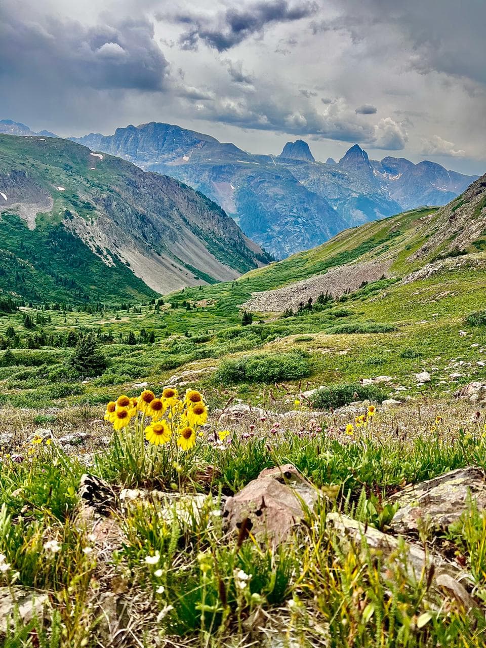 San Juan Mountains alpine valley in southwestern Colorado