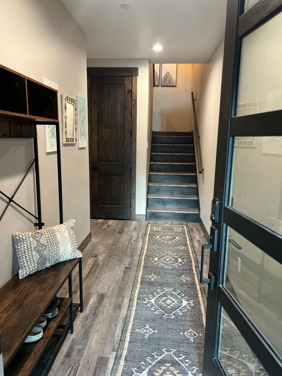 Entry foyer with wood details