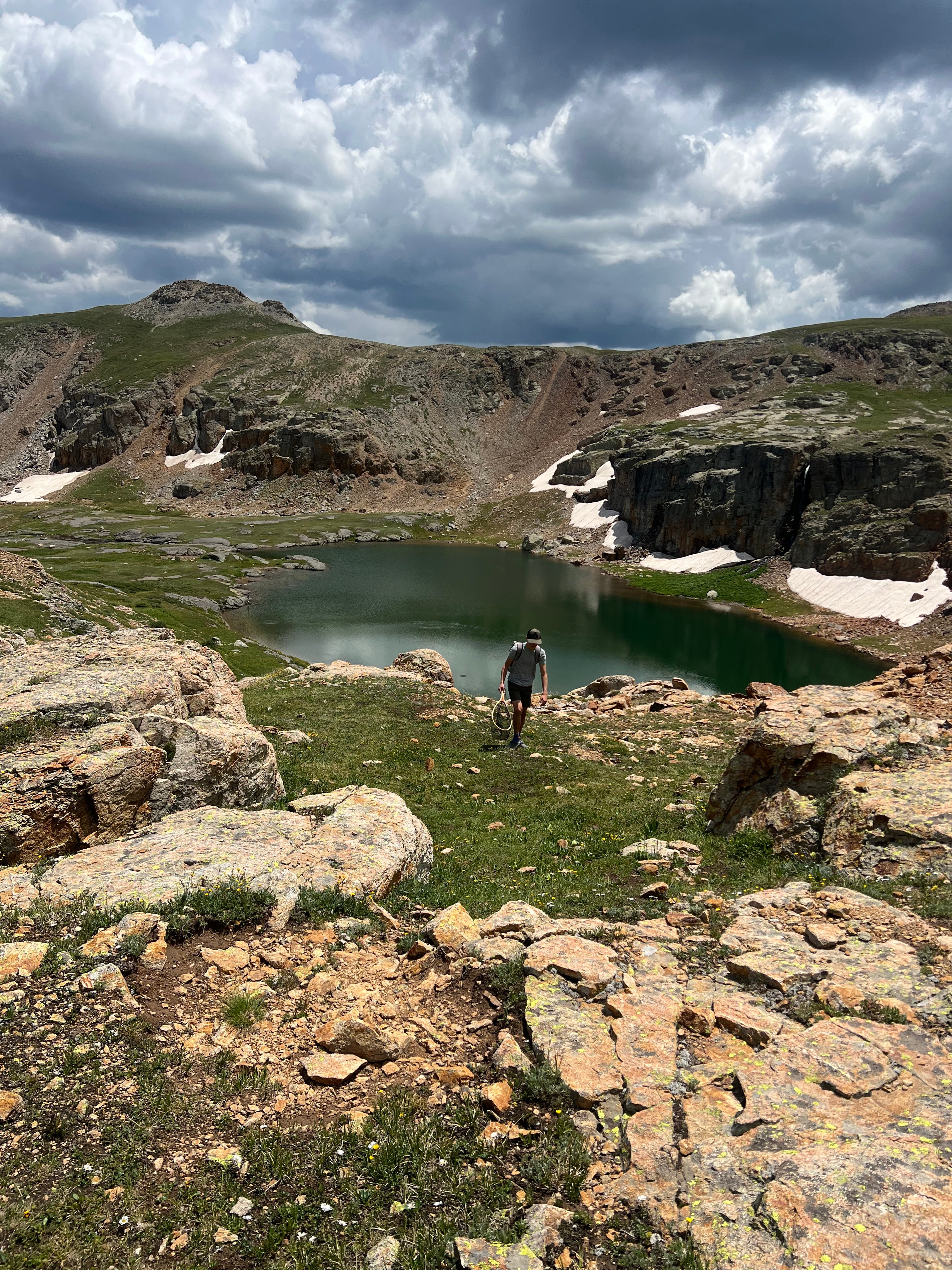 Bullion King Lake nestled among San Juan peaks